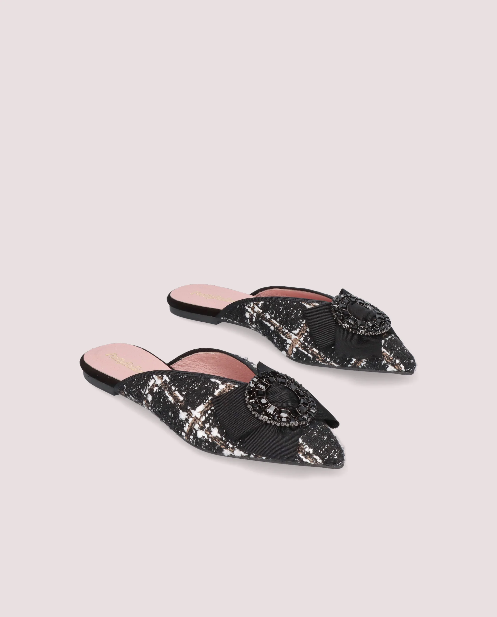Mules Ella Negros Tejidos