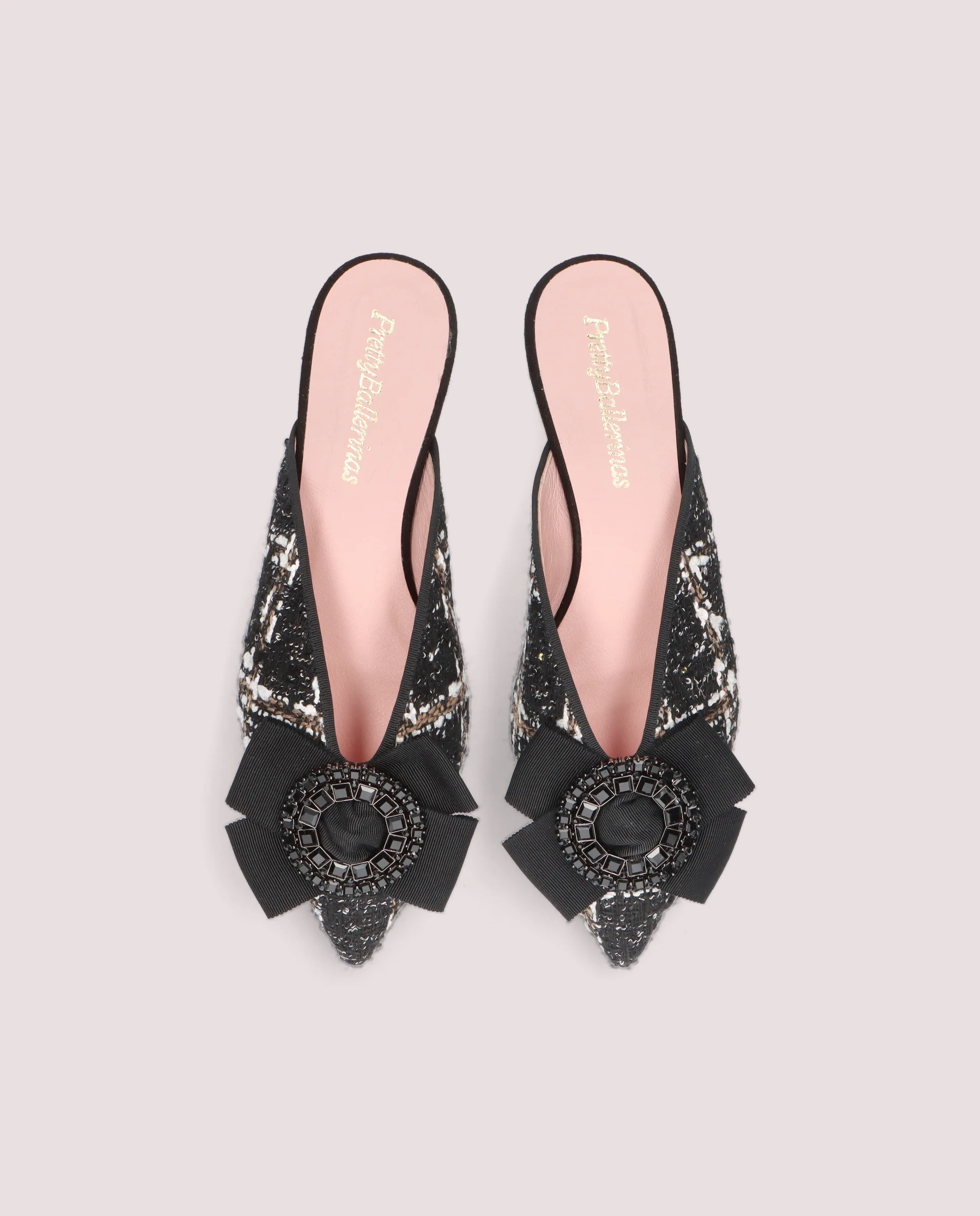 Mules Ella Negros Tejidos - Image 2